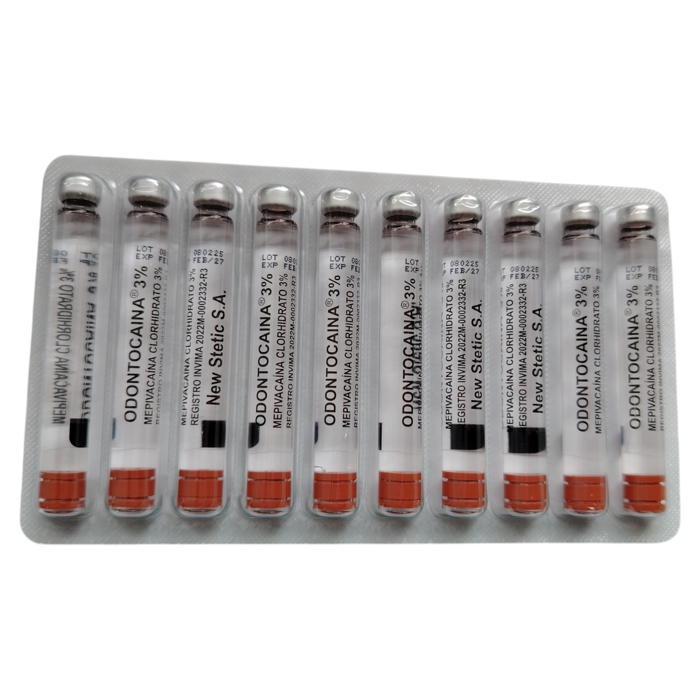 ANESTESIA ODONTOCAINA 3% X BLISTER