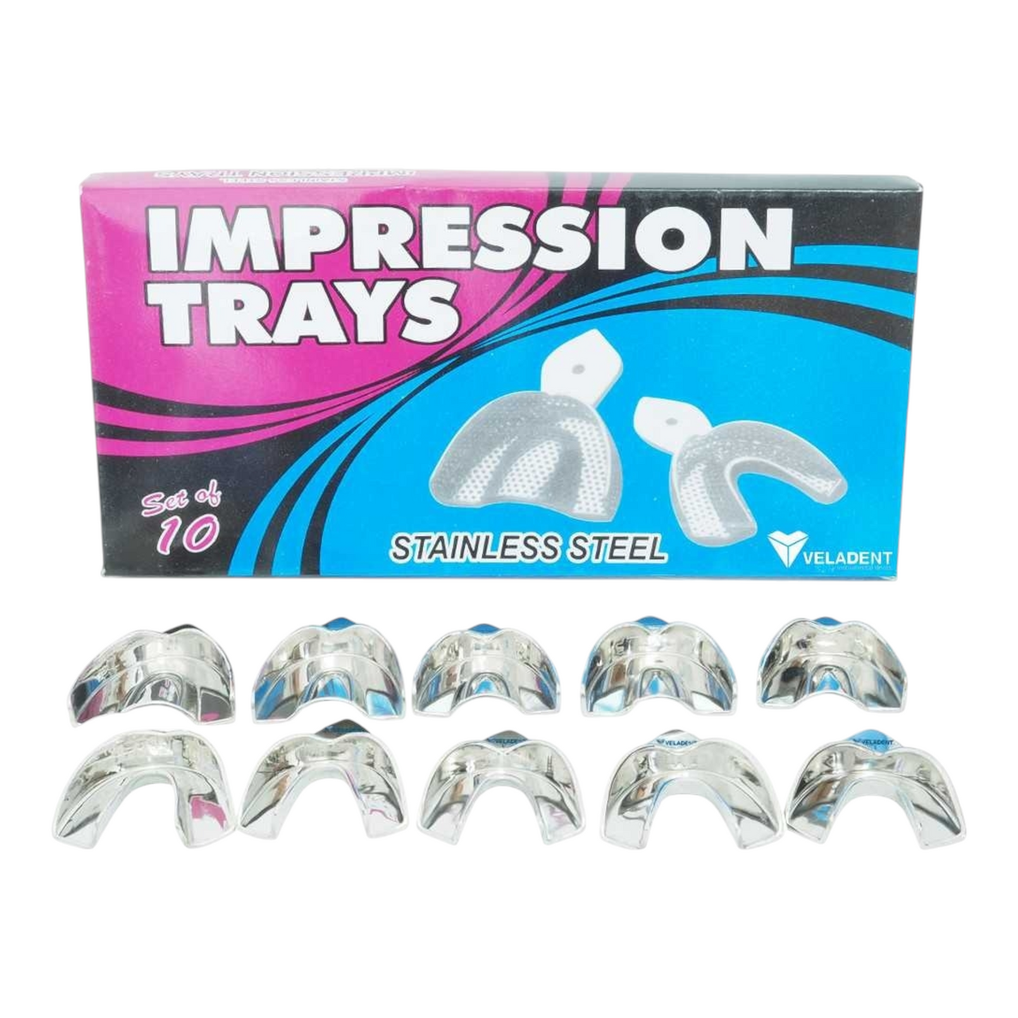 KIT CUBETAS PARA IMPRESION METALICA LISA ADULTO