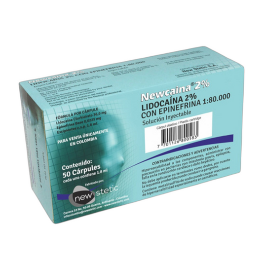 ANESTESIA LIDOCAINA 2% CON EPINEFRINA NEW
