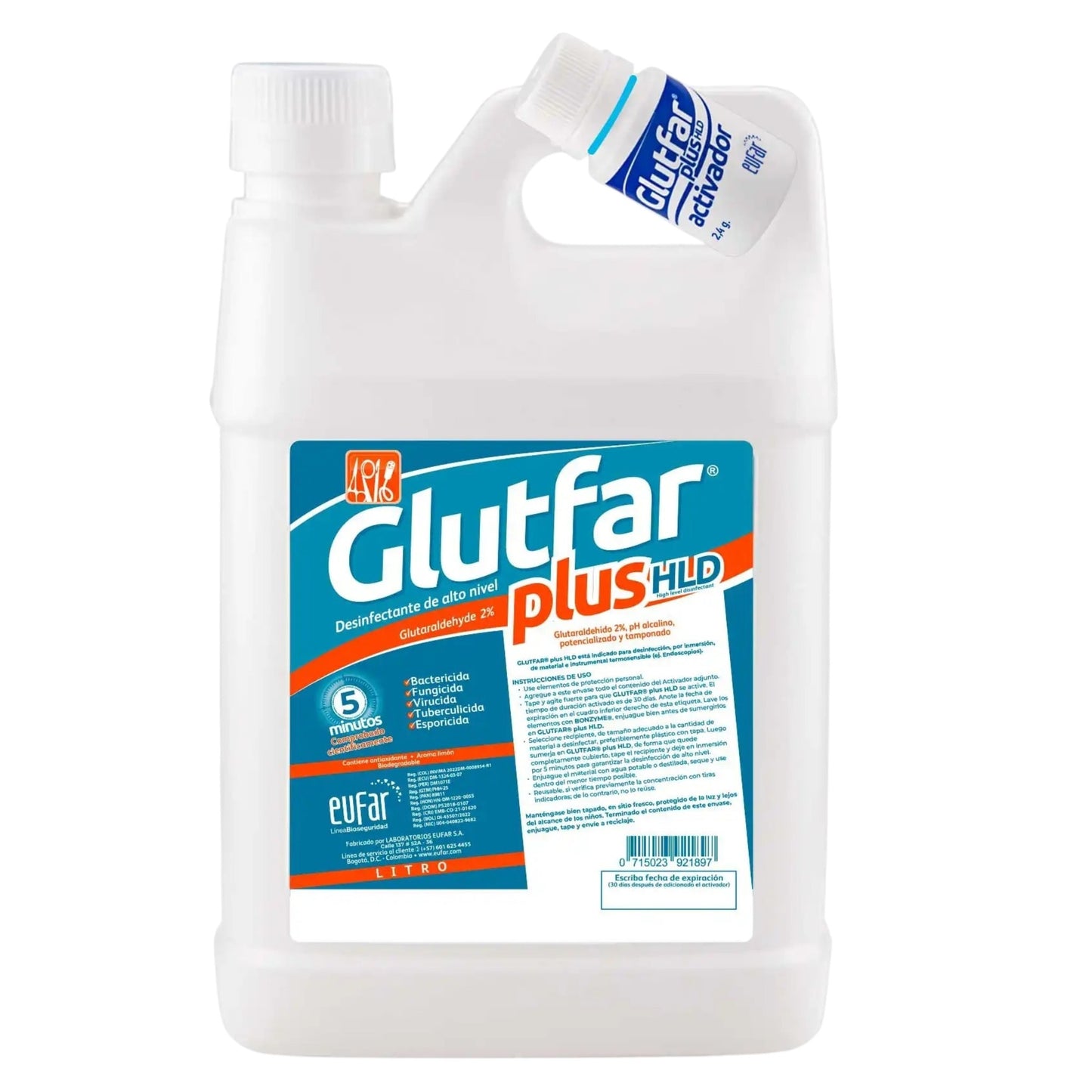 GLUTARALDEHIDO GLUTFAR PLUS LITRO EUFAR