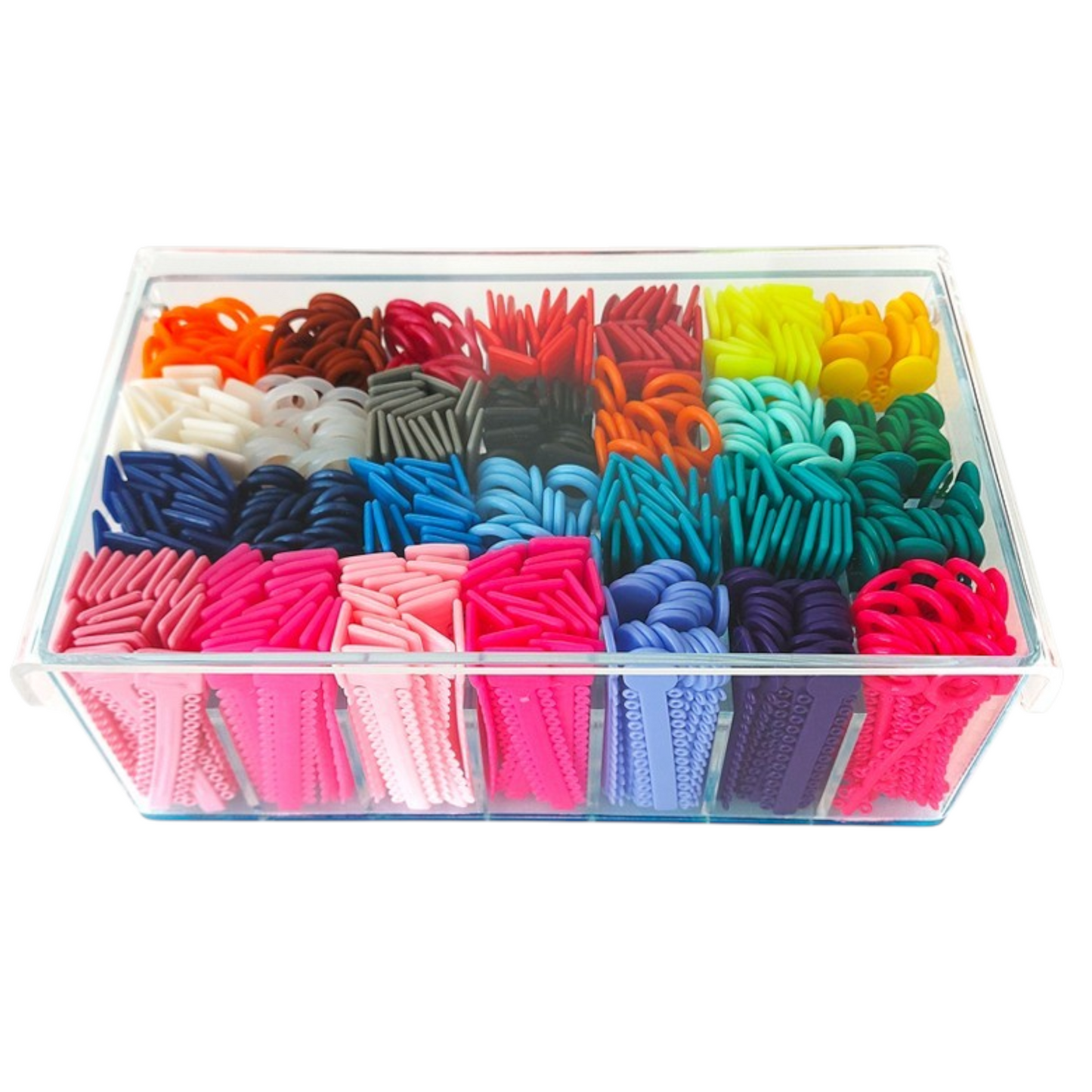 CAJA PORTA ELASTIES X 28 ESPACIOS GRANDE