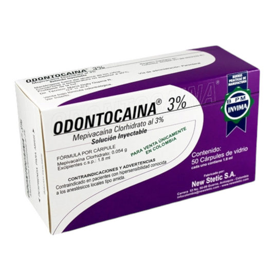 ANESTESIA ODONTOCAINA 3% X CAJA